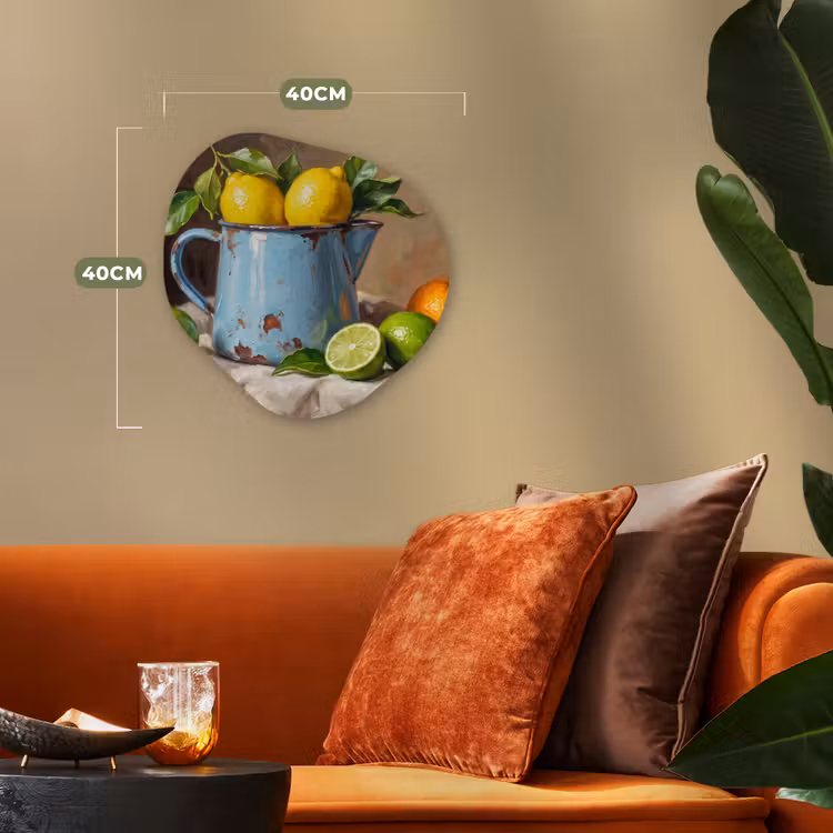 Organic - Forex - Food - Still Life - Classical - Eten - Stilleven - Klassiek Wandcirkel Organisch Forex 3mm klein