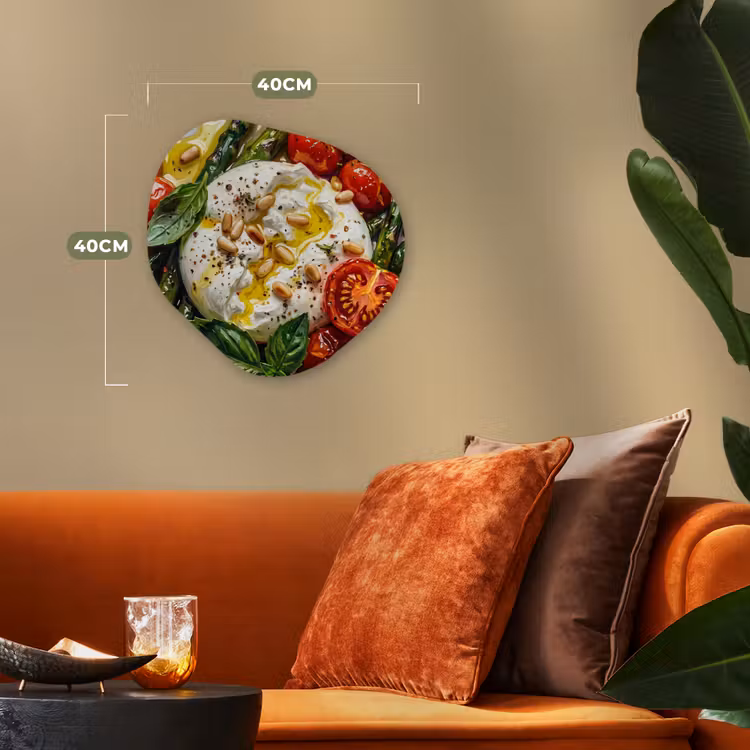 Eten - Groenten - Kaas - Modern - Vers Wandcirkel Organisch Forex 3mm klein -sfeer3
