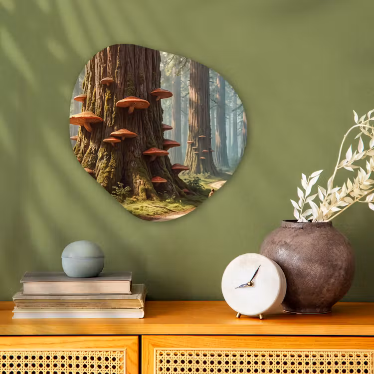 Organic - Forex - Forest - Trees - Nature - Bos - Bomen - Natuur Wandcirkel Organisch Forex 3mm klein
