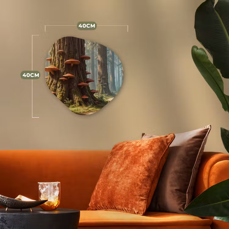 Organic - Forex - Forest - Trees - Nature - Bos - Bomen - Natuur Wandcirkel Organisch Forex 3mm klein