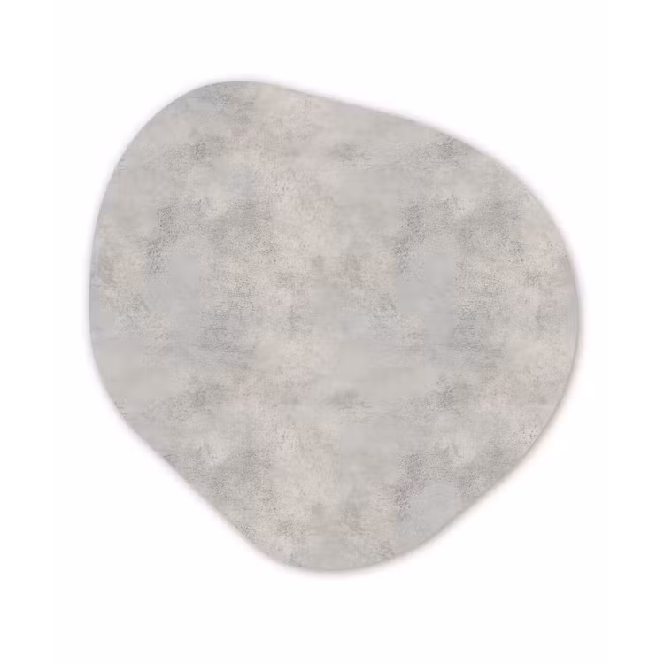 Grijs - Beton - Industrieel Wandcirkel Organisch Forex 3mm klein 629 -3d