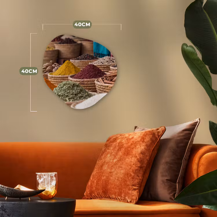 Organic - Forex - Herbs - Baskets - Oriental - Kruiden - Manden - Oosters Wandcirkel Organisch Forex 3mm klein