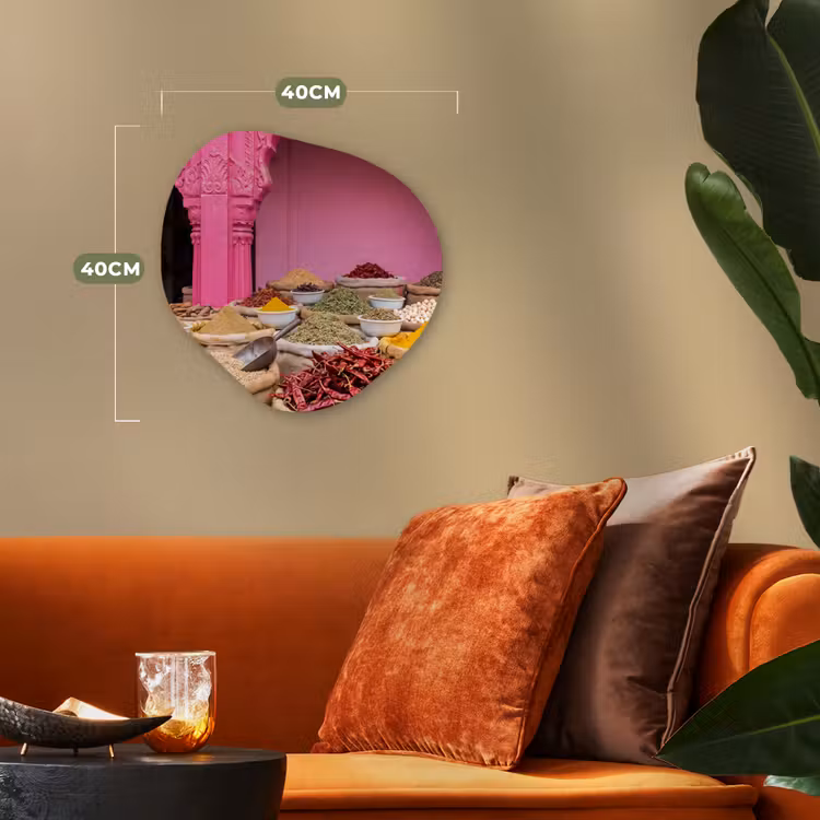 Organic - Forex - Herbs - Market - Pink - Kruiden - Markt - Roze Wandcirkel Organisch Forex 3mm klein