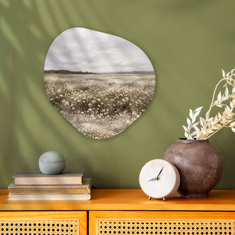 Illustratie - Landschap - Wit Wandcirkel Organisch Forex 3mm klein -sfeer2