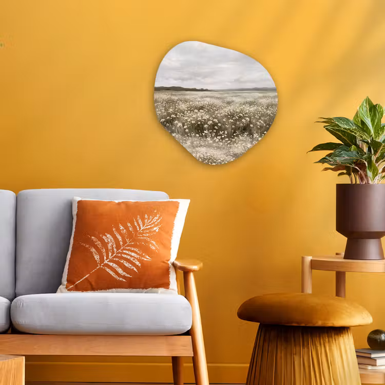 Illustratie - Landschap - Wit Wandcirkel Organisch Forex 3mm klein -sfeer4
