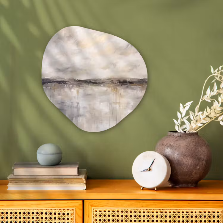 Landschap - Horizon - Natuur - Abstract - Neutraal Wandcirkel Organisch Forex 3mm klein -sfeer2