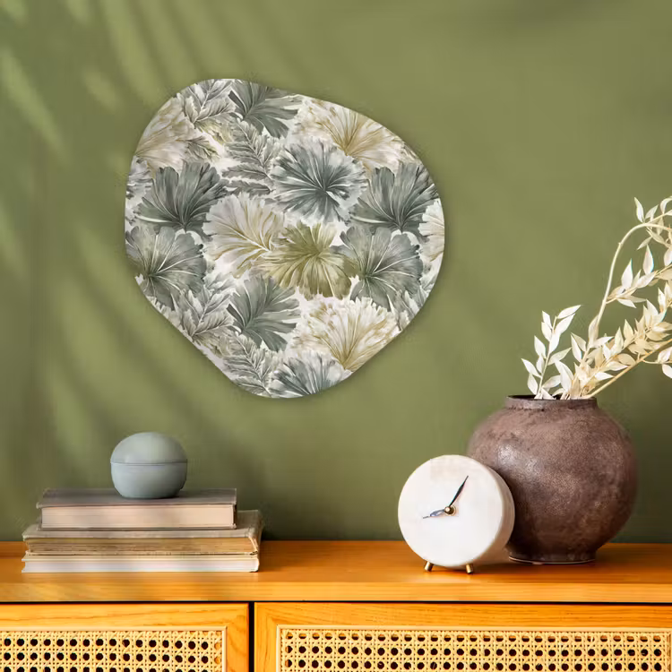 Bladeren - Botanisch - Groen Wandcirkel Organisch Forex 3mm klein 629 -sfeer2