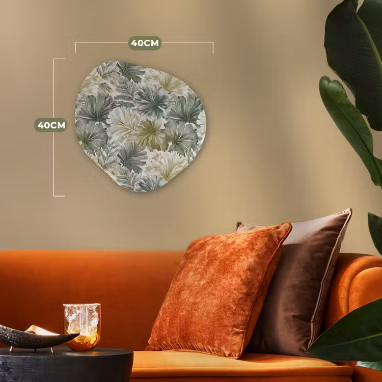 Bladeren - Botanisch - Groen Wandcirkel Organisch Forex 3mm klein 629 -sfeer3