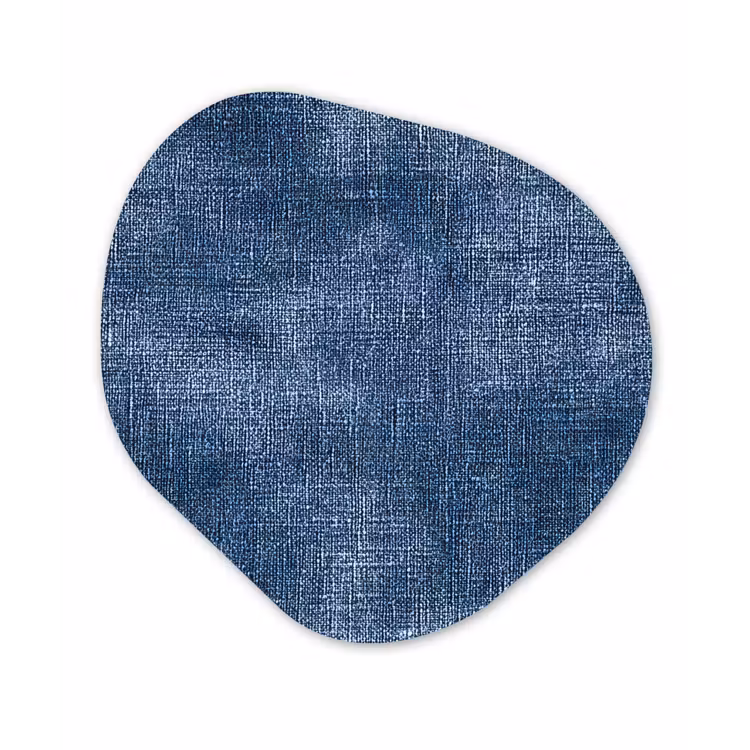 Linnen - Textuur - Patroon - Denim - Rustiek Wandcirkel Organisch Forex 3mm klein 629 -3d