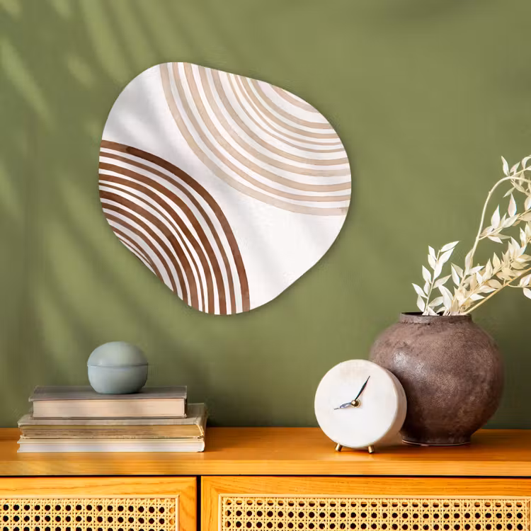 Organic - Forex - Lines - Minimalist - Art - Lijnen - Minimalistisch - Kunst Wandcirkel Organisch Forex 3mm klein