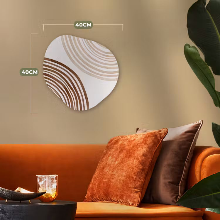 Organic - Forex - Lines - Minimalist - Art - Lijnen - Minimalistisch - Kunst Wandcirkel Organisch Forex 3mm klein