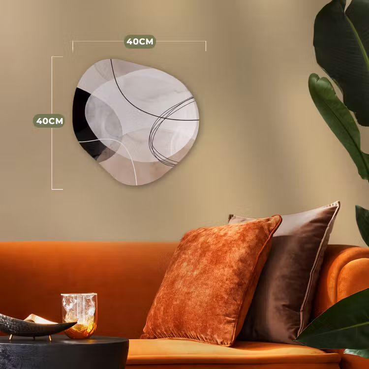 Organic - Forex - Lines - Wavy - Art - Lijnen - Golvend - Kunst Wandcirkel Organisch Forex 3mm klein