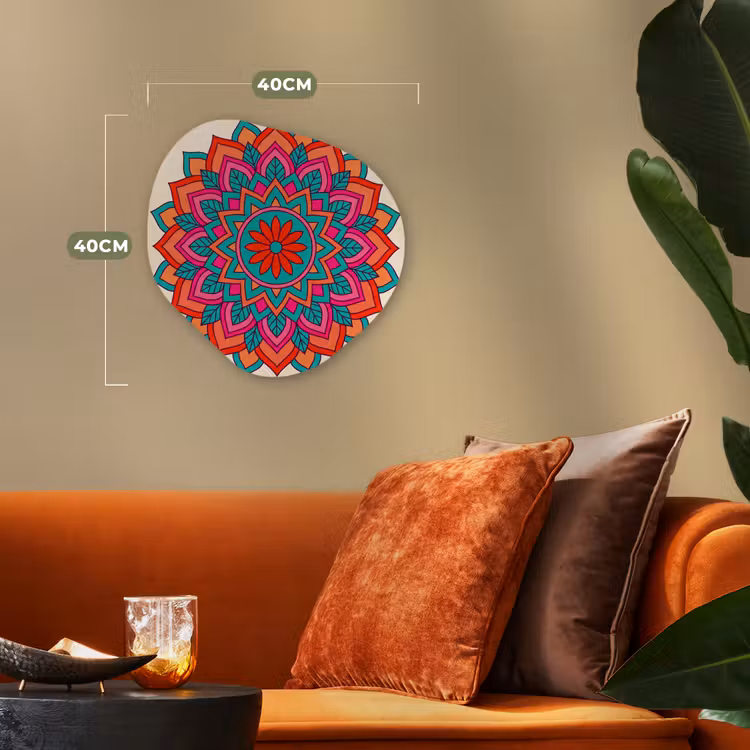 Mandala - Patroon - Abstract - Kleurrijk - Modern Wandcirkel Organisch Forex 3mm klein -sfeer3