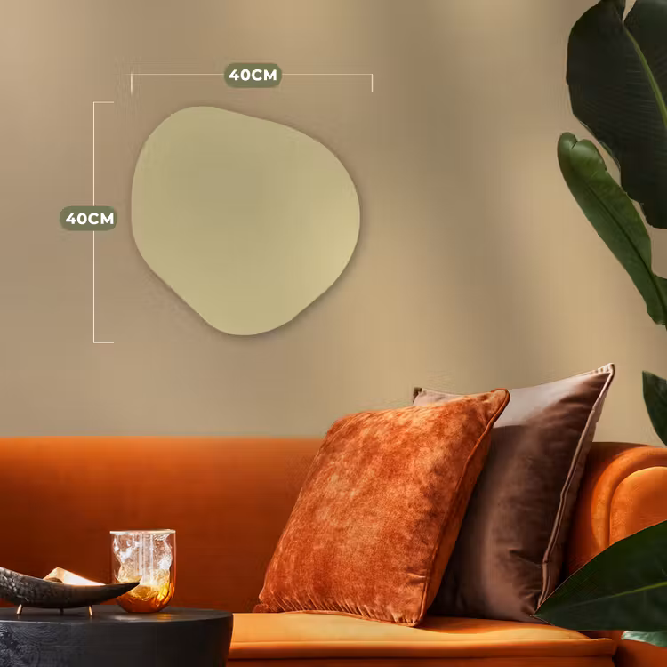Mellow - Touch - Geel Wandcirkel Organisch Forex 3mm klein 629 -sfeer3