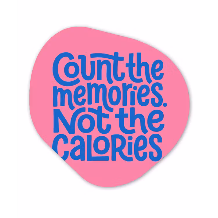 Memories - Roze - Blauw - Quote Wandcirkel Organisch Forex 3mm klein -3d