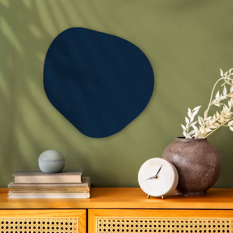 Midnight - Blue - Blauw Wandcirkel Organisch Forex 3mm klein 629 -sfeer2