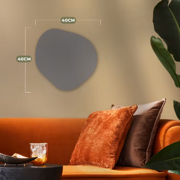 Mineral - Grey - Grijs Wandcirkel Organisch Forex 3mm klein 629 -sfeer3
