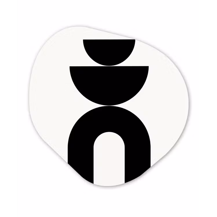Organic - Forex - Minimalist - Art - White - Minimalistisch - Kunst - Wit Wandcirkel Organisch Forex 3mm klein