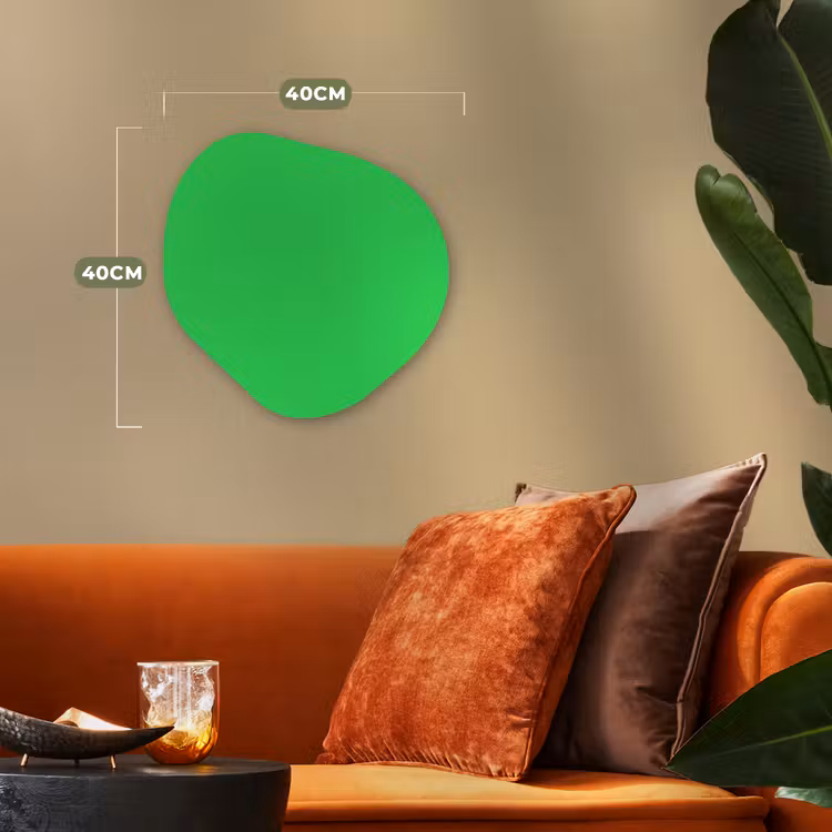 Mint - Green - Groen Wandcirkel Organisch Forex 3mm klein 629 -sfeer3