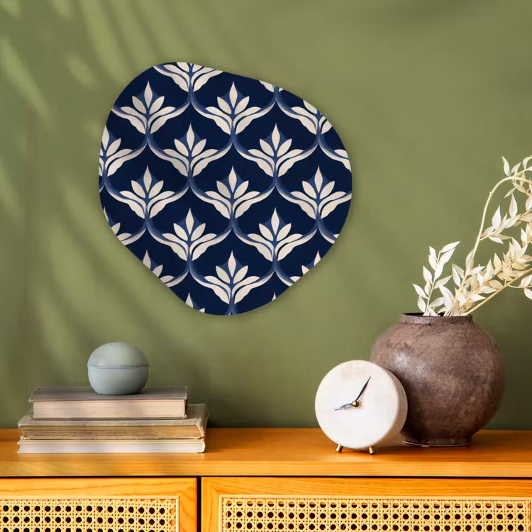 Modern - Ontwerp - Blauw Wandcirkel Organisch Forex 3mm klein 629 -sfeer2