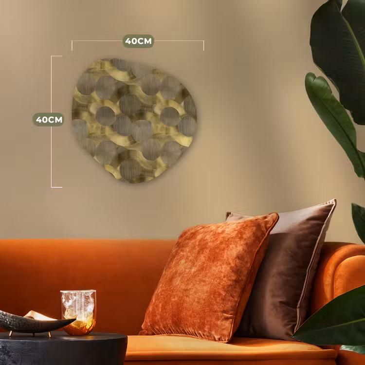 Modern - Geometrisch - Goud Wandcirkel Organisch Forex 3mm klein 629 -sfeer3