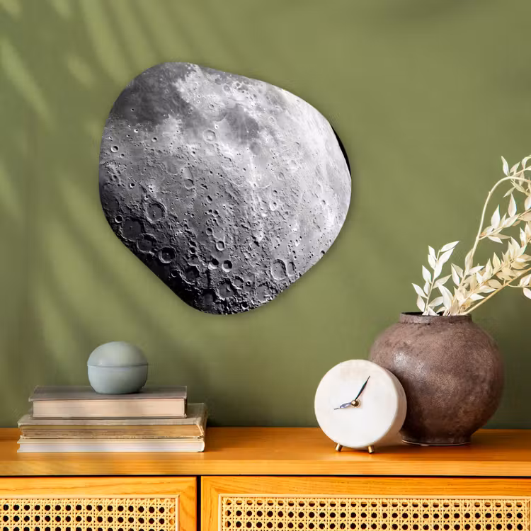 Organic - Forex - Moon - Craters - Space - Maan - Kraters - Ruimte Wandcirkel Organisch Forex 3mm klein