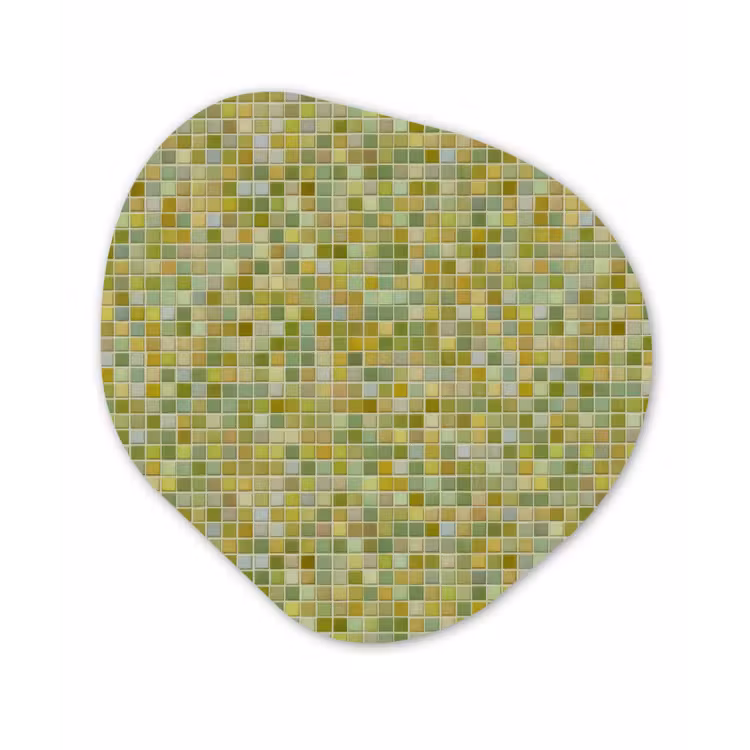 Mozaïek - Patroon - Groen Wandcirkel Organisch Forex 3mm klein 629 -3d