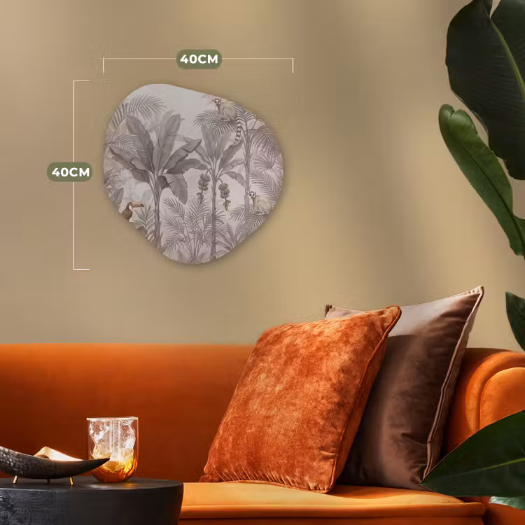Natuur - Jungle - Ringstaartmaki - Bruin Wandcirkel Organisch Forex 3mm klein -sfeer3