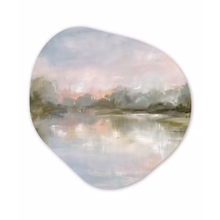 Natuur - Landschap - Abstract - Water - Groen Wandcirkel Organisch Forex 3mm klein -3d