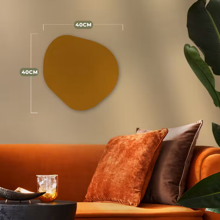 Ocre - Gold - Geel Wandcirkel Organisch Forex 3mm klein 629 -sfeer3