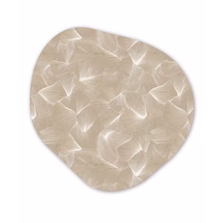 Organisch - Textuur - Beige Wandcirkel Organisch Forex 3mm klein 629 -3d