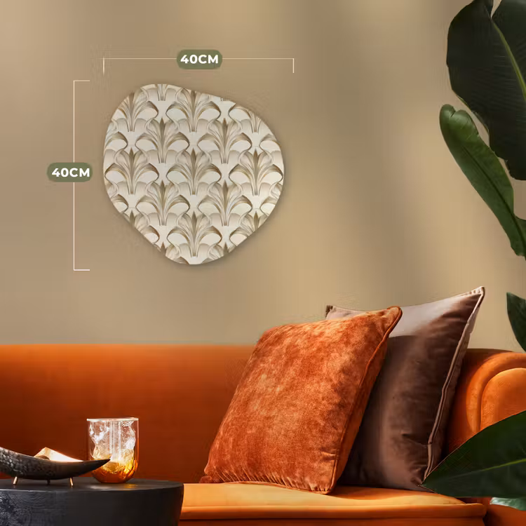 Ornament - Barok - Goud Wandcirkel Organisch Forex 3mm klein 629 -sfeer3