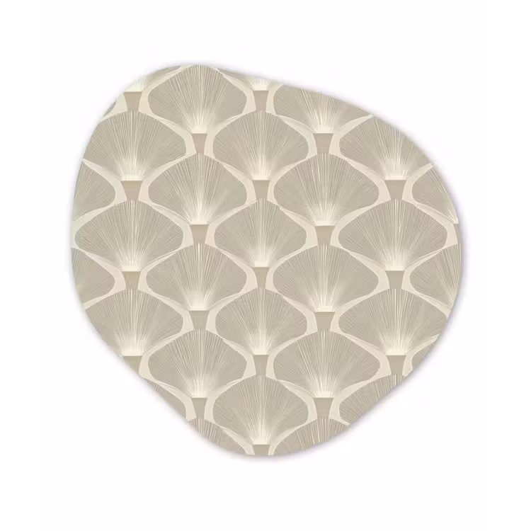Paneel - Ginkgo - Zand Wandcirkel Organisch Forex 3mm klein 629 -3d