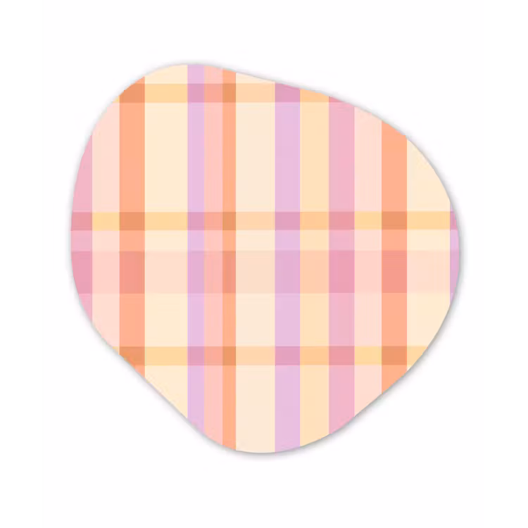 Pastel - uitpatroon - Geometrisch Wandcirkel Organisch Forex 3mm klein 629 -3d