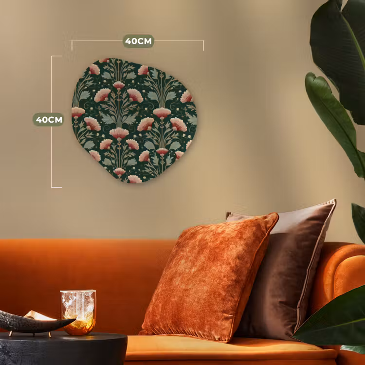 Patroon - Botanisch - Kleurrijk Wandcirkel Organisch Forex 3mm klein 629 -sfeer3