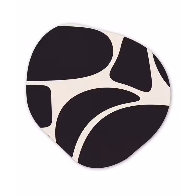 Organic - Forex - Pattern - Organic - Black - Patroon - Organisch - Zwart Wandcirkel Organisch Forex 3mm klein