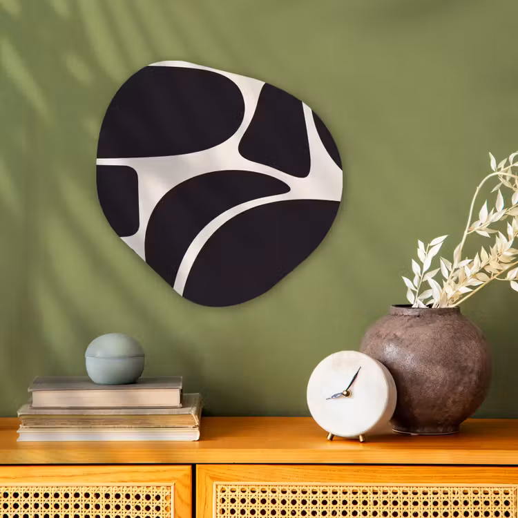 Organic - Forex - Pattern - Organic - Black - Patroon - Organisch - Zwart Wandcirkel Organisch Forex 3mm klein