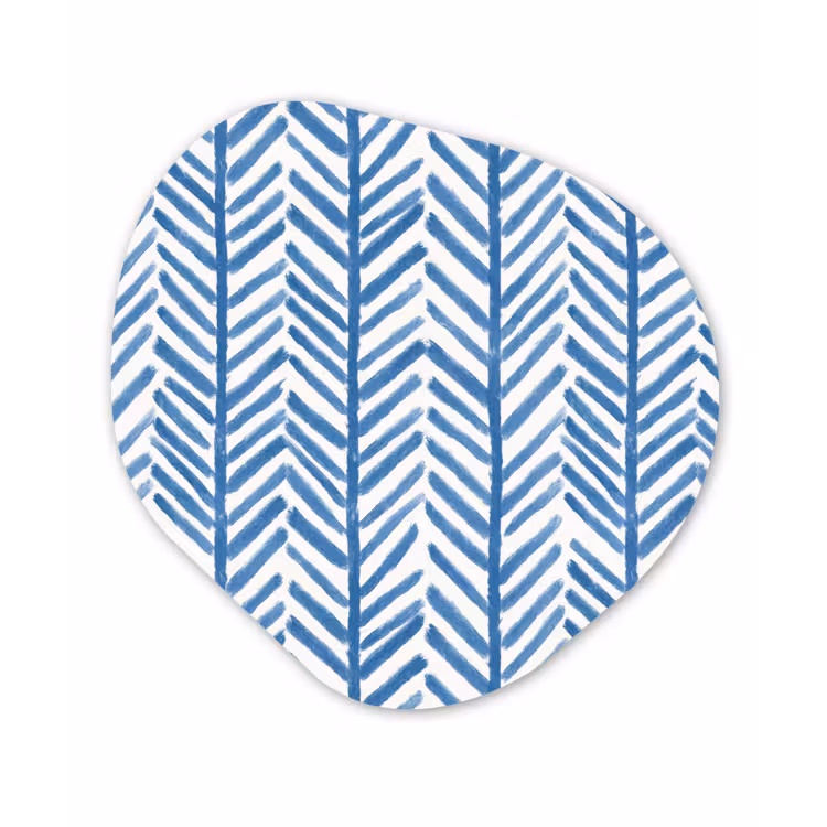 Patroon - Streep - Blauw Wandcirkel Organisch Forex 3mm klein 629 -3d