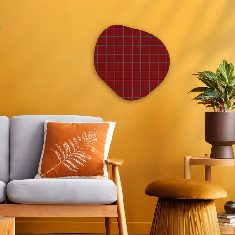 Patroon - Tegels - Burgundy Wandcirkel Organisch Forex 3mm klein 629 -sfeer4