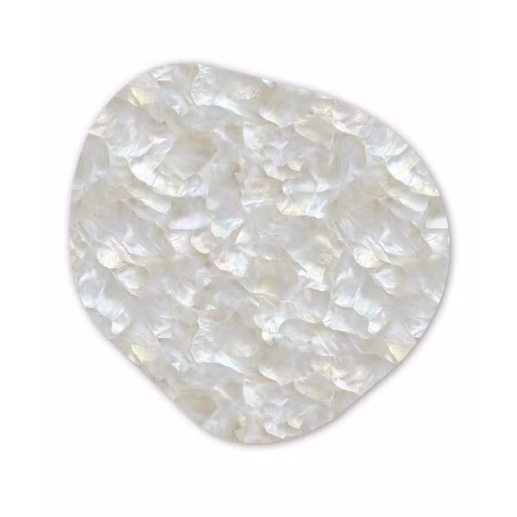 Parelmoerglans - Wit - Schelp Wandcirkel Organisch Forex 3mm klein 629 -3d