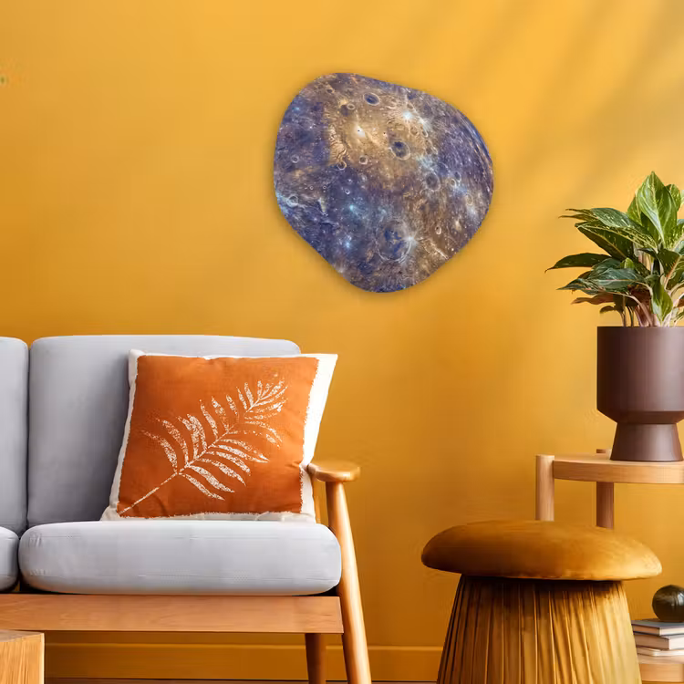 Organic - Forex - Planet - Craters - Space - Planeet - Kraters - Ruimte Wandcirkel Organisch Forex 3mm klein