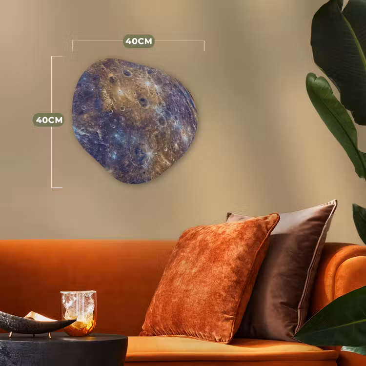 Organic - Forex - Planet - Craters - Space - Planeet - Kraters - Ruimte Wandcirkel Organisch Forex 3mm klein