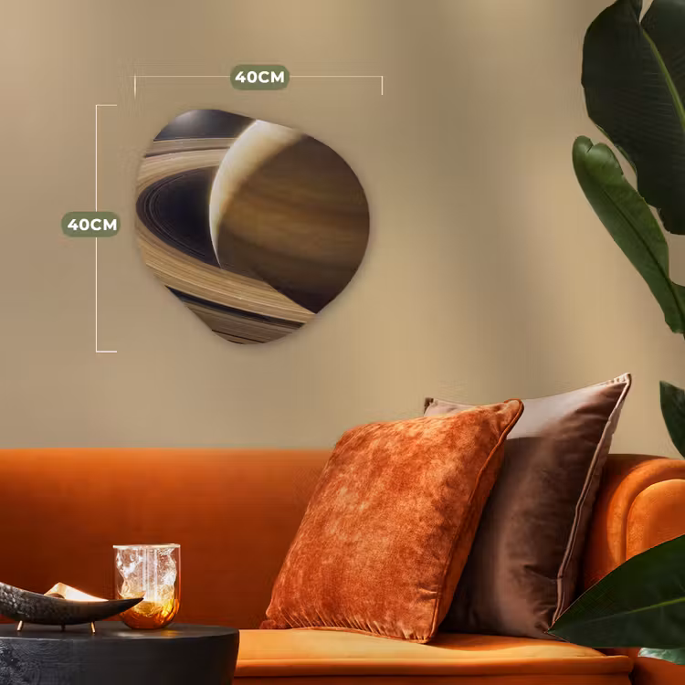 Organic - Forex - Planet - Rings - Space - Planeet - Ringen - Ruimte Wandcirkel Organisch Forex 3mm klein
