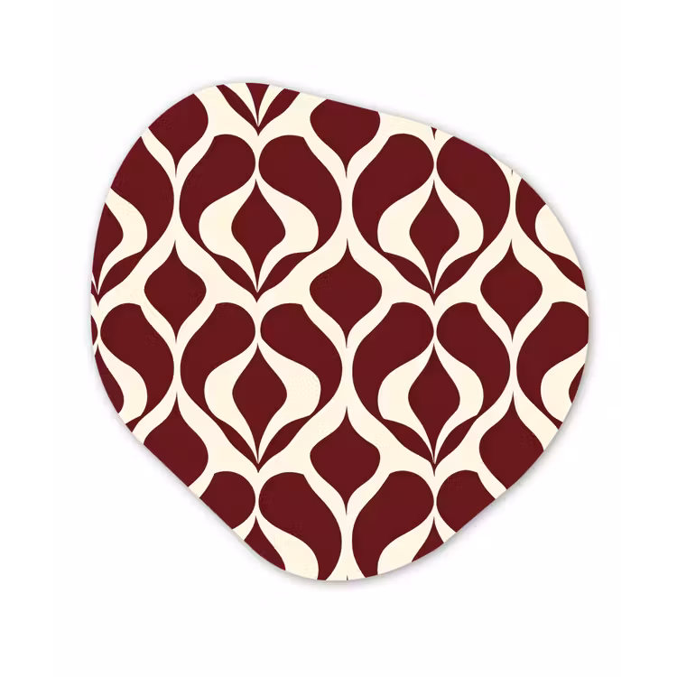 Rood - Druppelpatroon - Grafisch Wandcirkel Organisch Forex 3mm klein 629 -3d