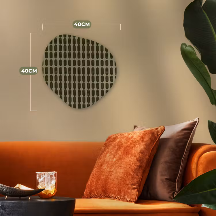 Ritmisch - Effect - Groen Wandcirkel Organisch Forex 3mm klein 629 -sfeer3