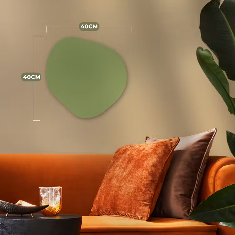 Sage - Green - Groen Wandcirkel Organisch Forex 3mm klein 629 -sfeer3