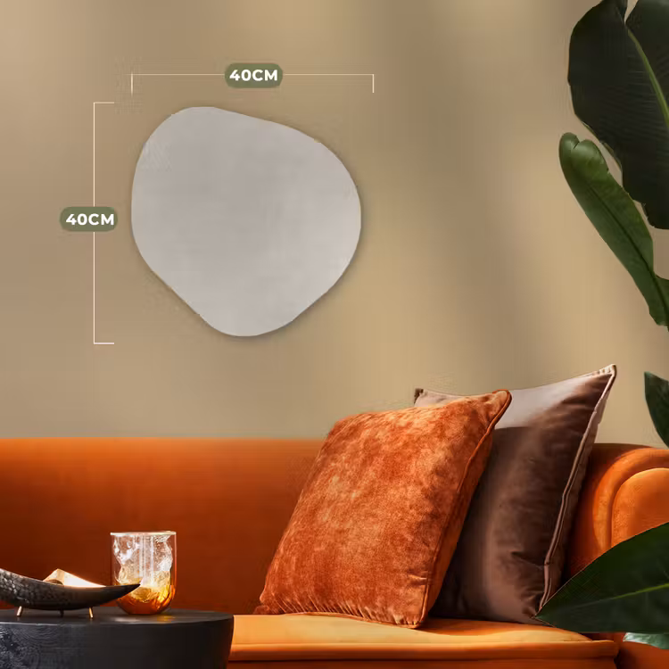 Zandkleurig - Modern - Egaal Wandcirkel Organisch Forex 3mm klein 629 -sfeer3