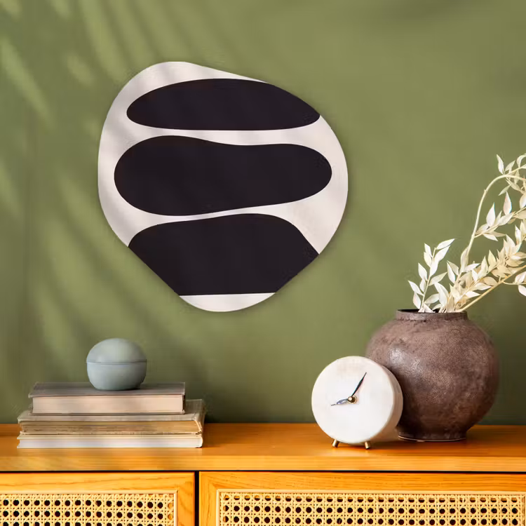 Organic - Forex - Shapes - Organic - Black - Vormen - Organisch - Zwart Wandcirkel Organisch Forex 3mm klein