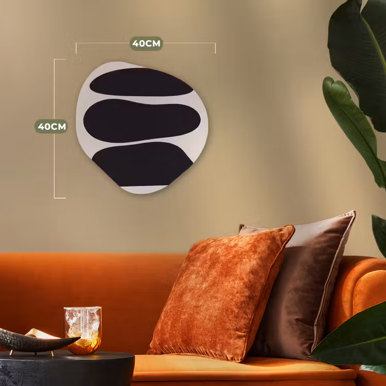 Organic - Forex - Shapes - Organic - Black - Vormen - Organisch - Zwart Wandcirkel Organisch Forex 3mm klein