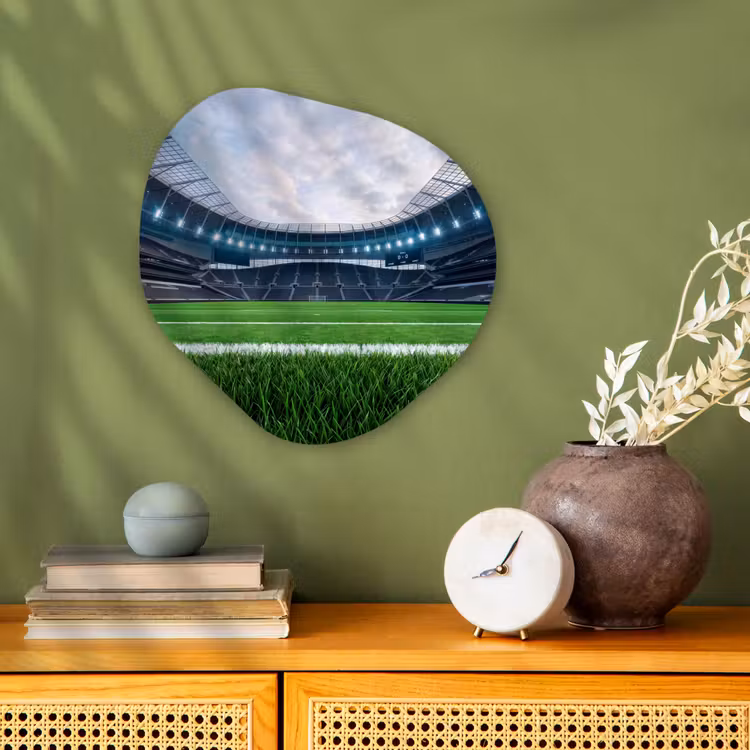Voetbal - Stadion - Sport - Groen Wandcirkel Organisch Forex 3mm klein -sfeer2